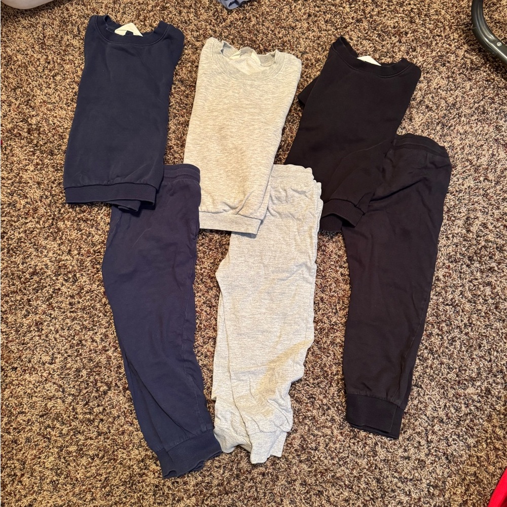 H&M Kids' Navy, Gray, and Black Joggers
